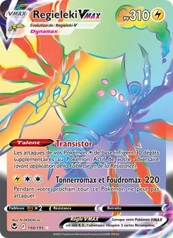 Regieleki VMAX, Tempête Argentée Nº 198 Holo