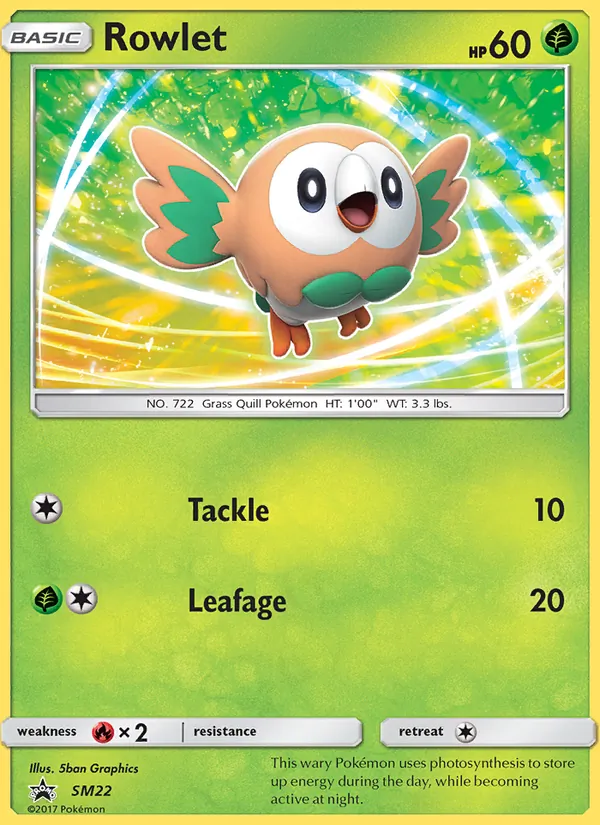 Rowlet, SM Black Star Promos Nº SM22