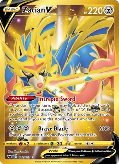 Zacian V, Sword & Shield Nº 211 Holo