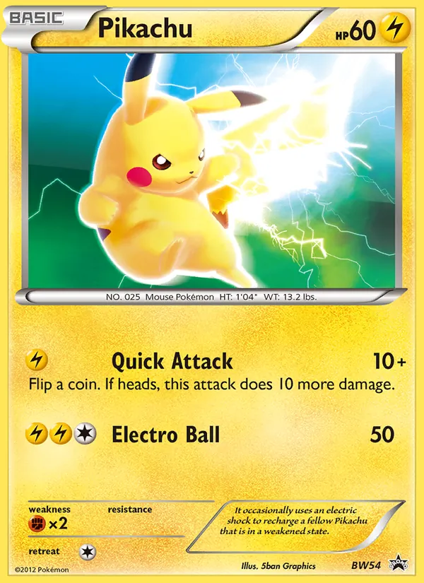 Pikachu, BW Black Star Promos No. BW54