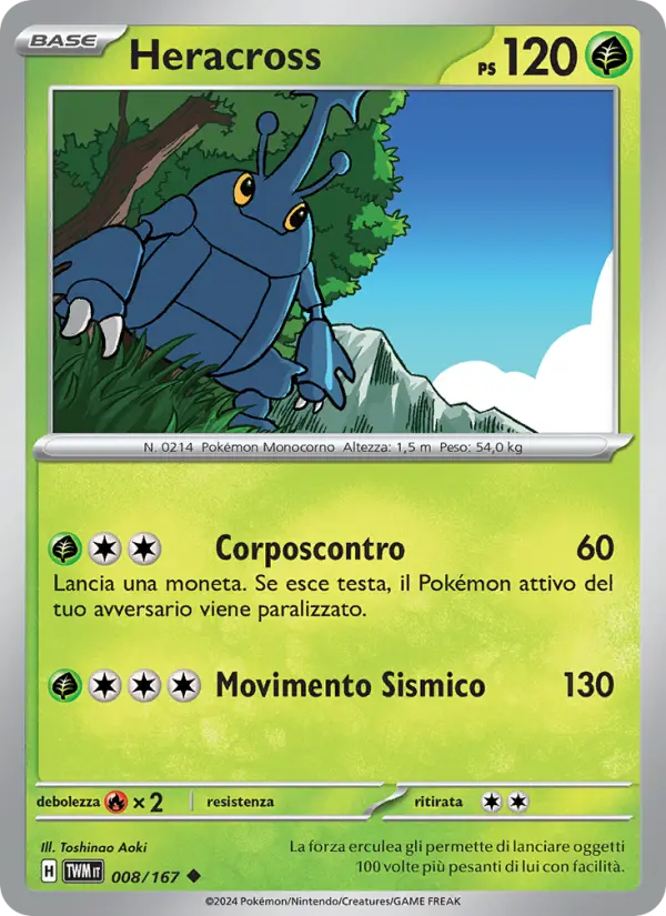 Heracross, Crepuscolo Mascherato Nº 008