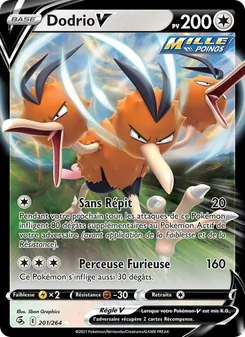 Dodrio V, Poing de Fusion No. 201 Holo