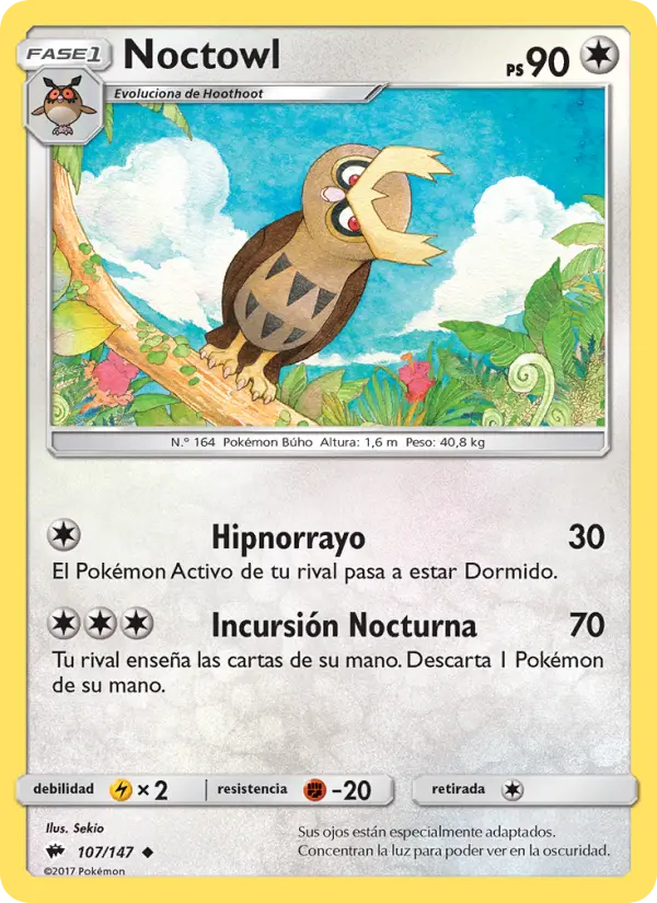 Noctowl, Sombras Ardientes No. 107