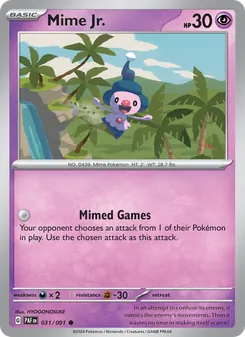 Mime Jr., Paldean Fates No. 031 Normal