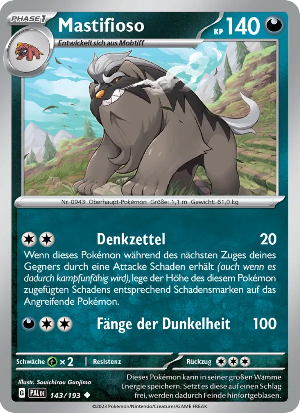 Mastifioso, Entwicklungen in Paldea Nº 143
