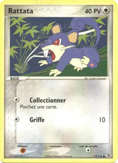 Rattata, EX Rouge Feu & Vert Feuille No. 77 Normal