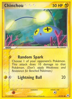 Chinchou, Hidden Legends Nº 57 Normal