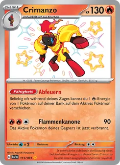 Crimanzo, Paldeas Schicksale No. 115 Holo