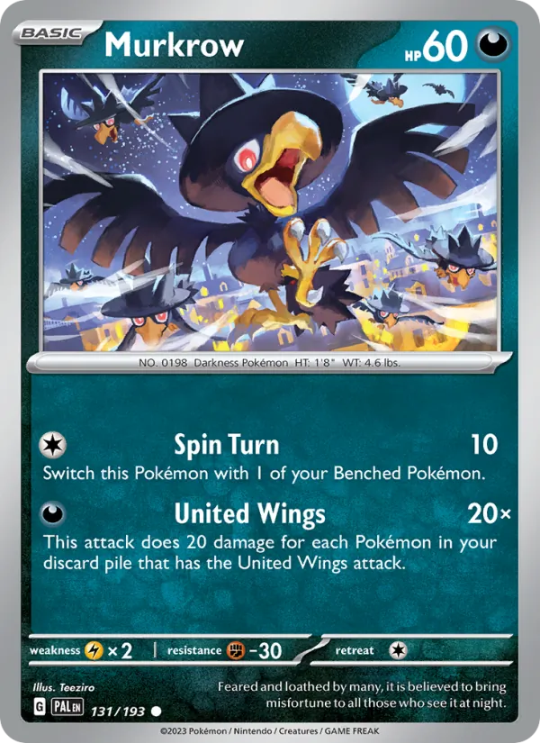 Murkrow, Paldea Evolved Nº 131