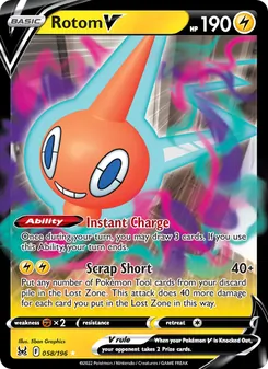 Rotom V, Lost Origin Nº 058 Holo