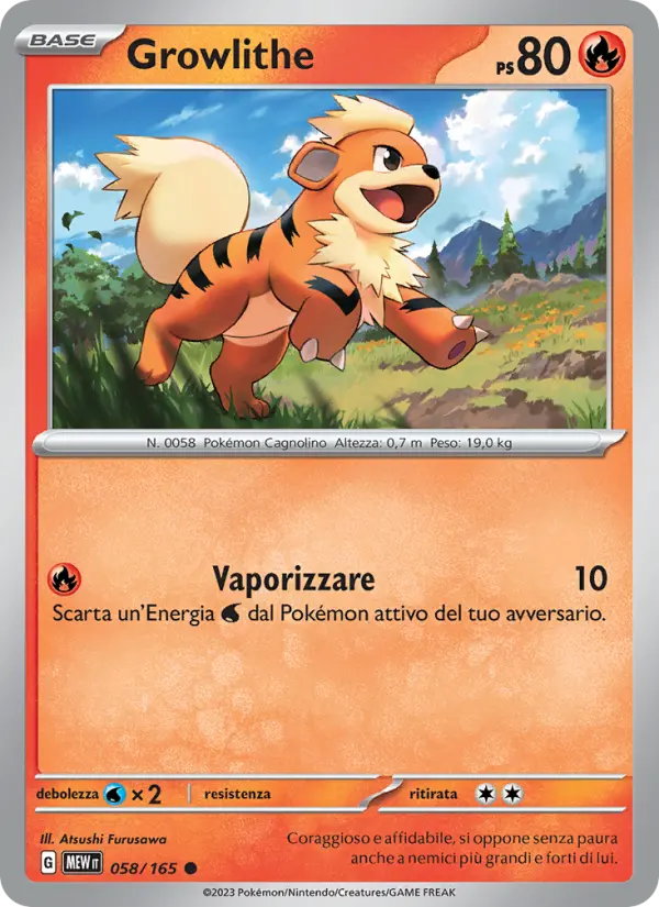 Growlithe, 151 Nº 058