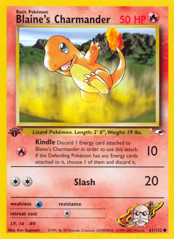 Blaine's Charmander, Gym Heroes No. 61