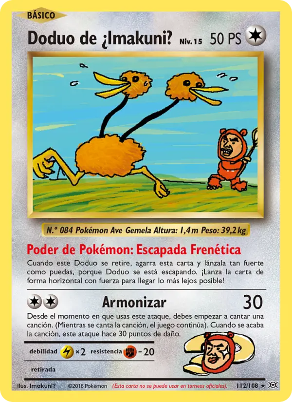 Doduo de ¿Imakuni?, Evoluciones Nº 112