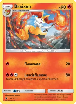 Braixen, Apocalisse Di Luce No. 16 Normal
