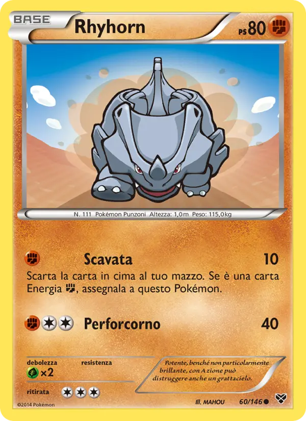 Rhyhorn, XY No. 60