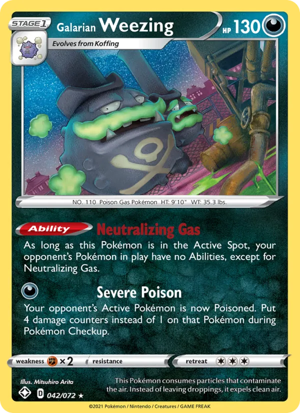 Galarian Weezing, Shining Fates No. 42