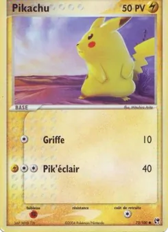 Pikachu, EX Tempête de sable No. 72 Normal
