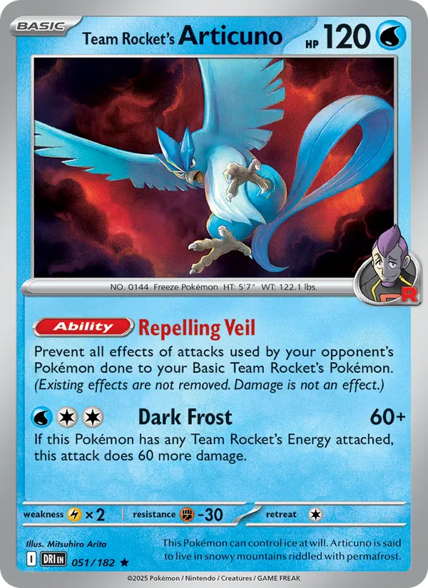 Team Rocket's Articuno, Destined Rivals No. 051