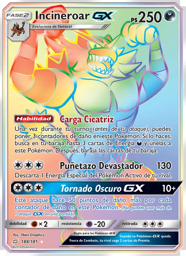 Incineroar GX, Union de Aliados No. 188