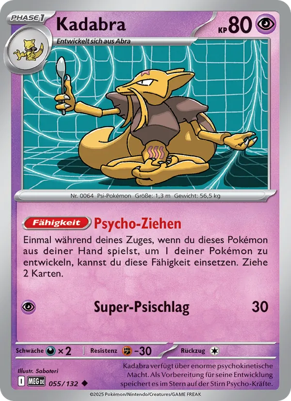 Kadabra, Mega-Entwicklung Nº 055