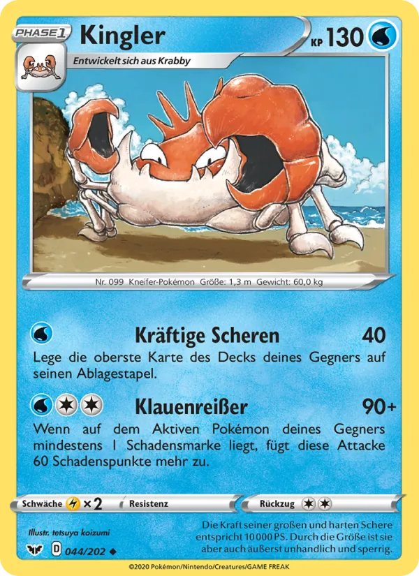 Kingler, Schwert & Schild Nº 44