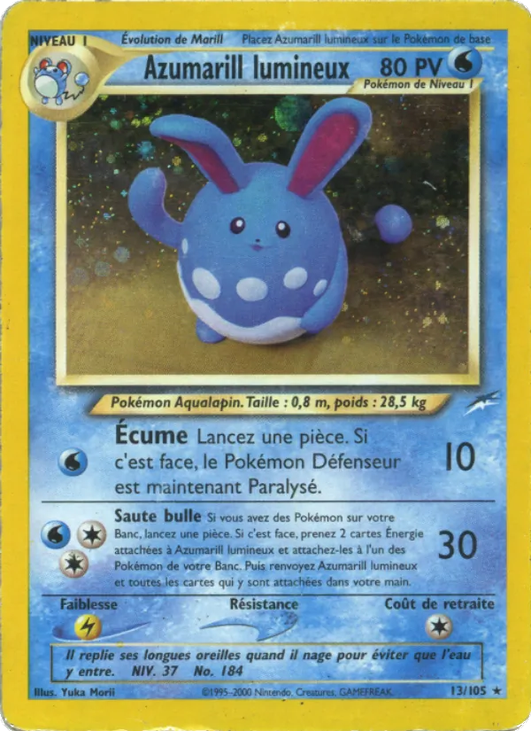 Azumarill lumineux, Neo Destiny No. 13
