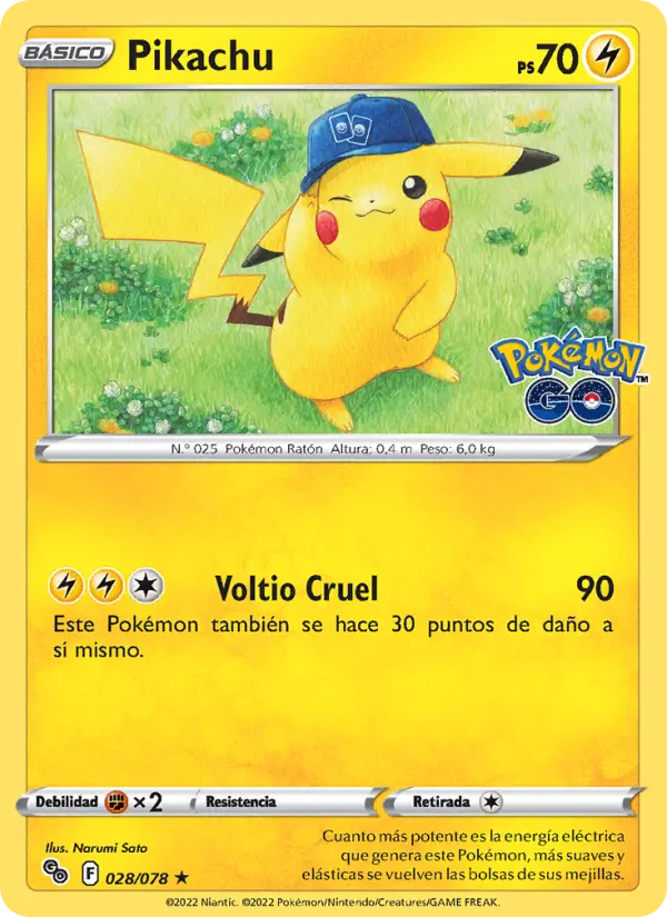 Pikachu, Pokémon GO No. 028