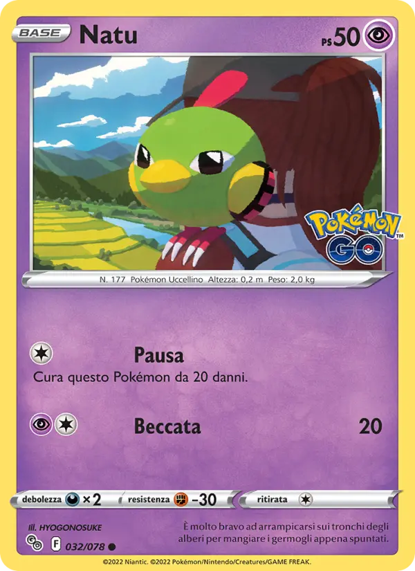 Natu, Pokémon GO Nº 032