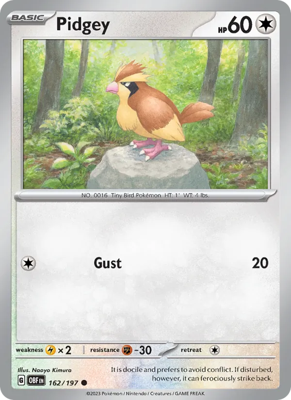 Pidgey, Obsidian Flames No. 162
