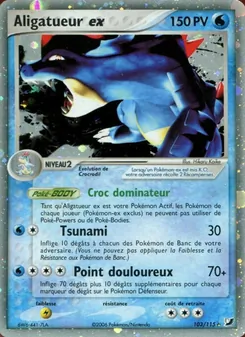 Aligatueur ex, EX Forces Cachées Nº 103 Holo