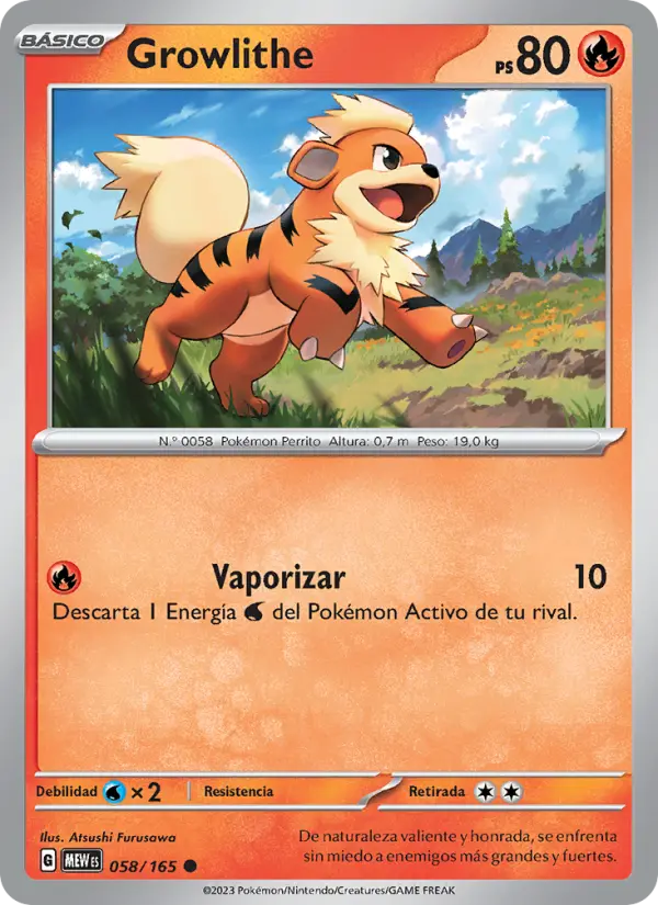 Growlithe, 151 No. 058