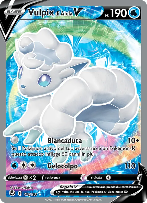 Vulpix di Alola V, Tempesta Argentata No. 173