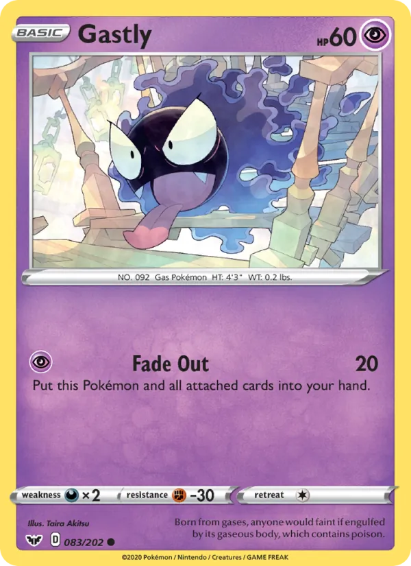 Gastly, Sword & Shield Nº 83