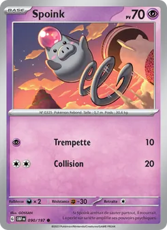 Spoink, Flammes Obsidiennes No. 090 Normal