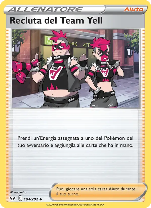 Recluta del Team Yell, Spada e Scudo No. 184