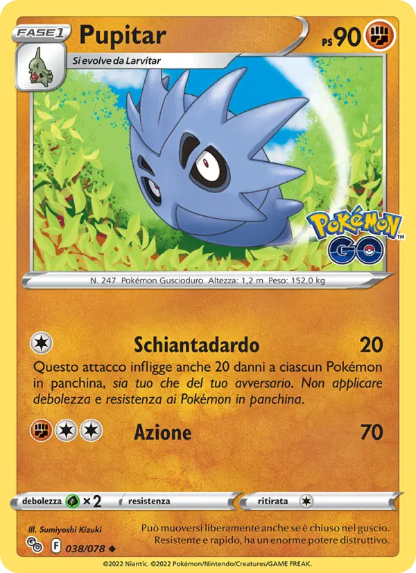 Pupitar, Pokémon GO No. 038