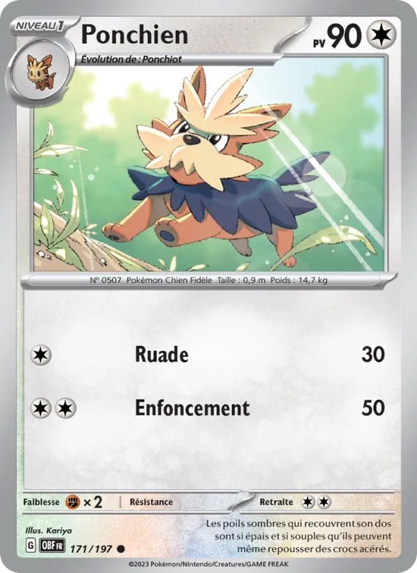 Ponchien, Flammes Obsidiennes Nº 171