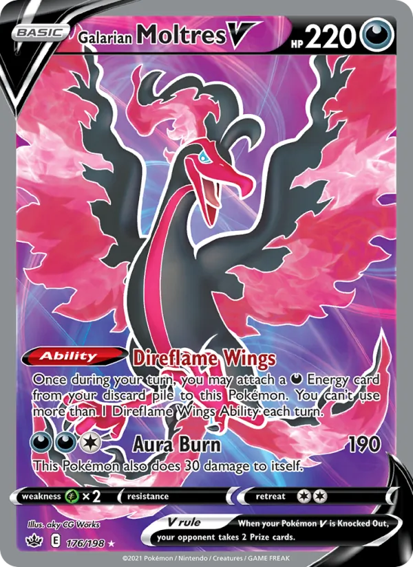 Galarian Moltres V, Chilling Reign Nº 176