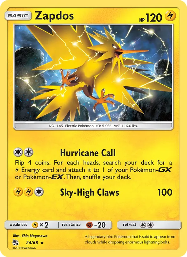 Zapdos, Hidden Fates Nº 24