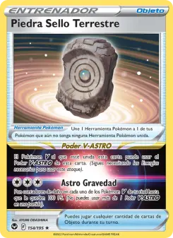 Piedra Sello Terrestre, Tempestad Plateada Nº 154 Holo
