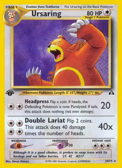 Ursaring, Neo Discovery Nº 34 Normal