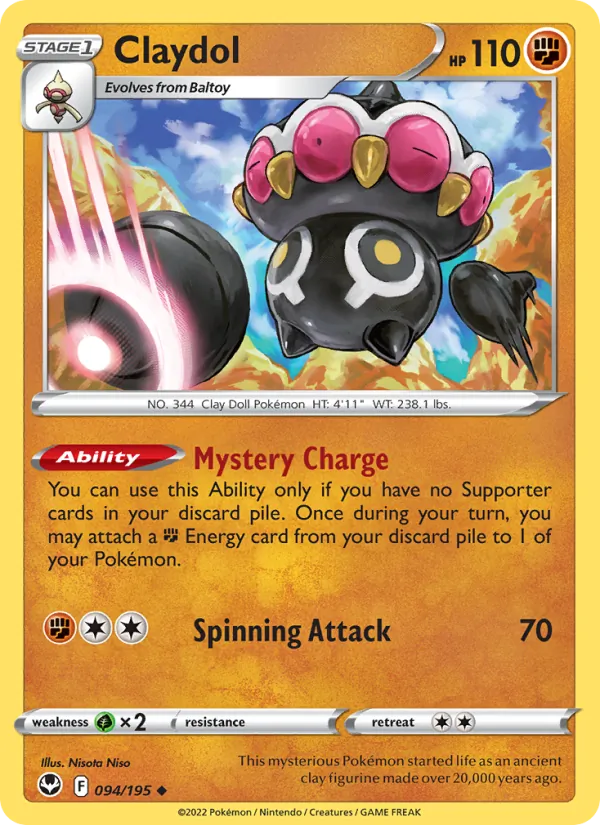 Claydol, Silver Tempest No. 094