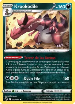 Krookodile, Tempestad Plateada No. 113 Reverse