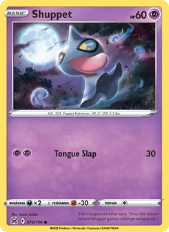 Shuppet, Lost Origin No. 072 Normal