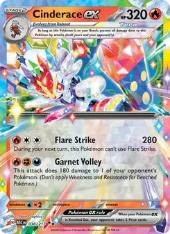 Cinderace ex, Ascended Heroes Nº 038 Holo