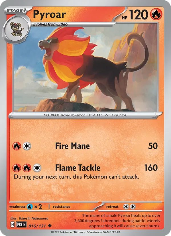 Pyroar, Prismatic Evolutions Nº 016