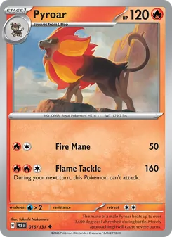 Pyroar, Prismatic Evolutions No. 016 Normal