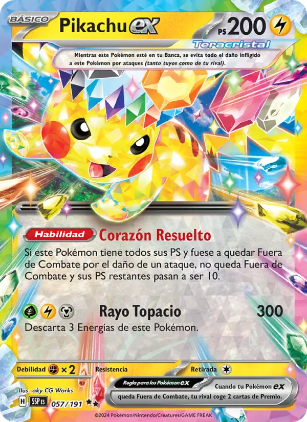 Pikachu ex, Chispas Fulgurantes No. 057