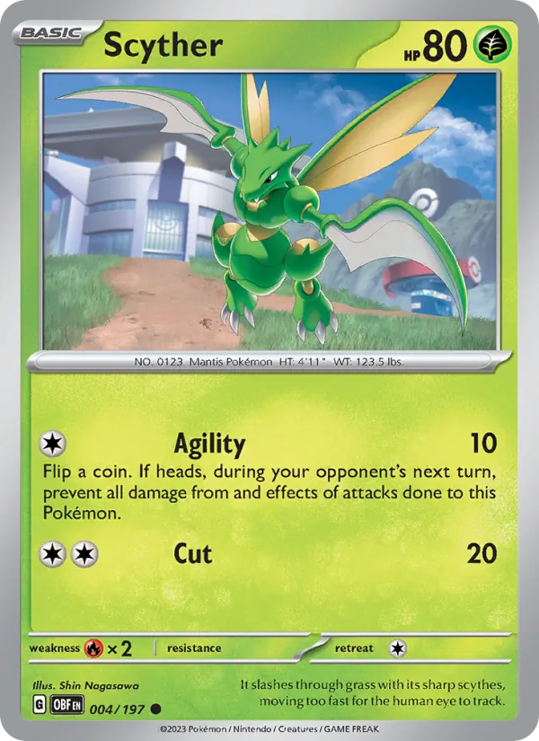 Scyther, Obsidian Flames Nº 004