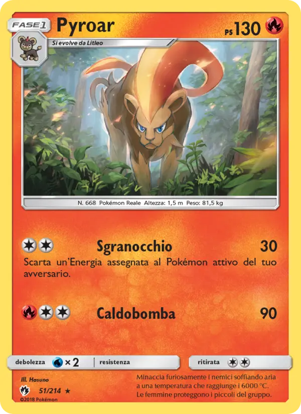 Pyroar, Tuoni Perduti Nº 51
